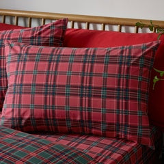 TARTAN CHECK DUVET SET RED/GREEN