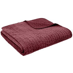 ATTICA VELVET BURGUNDY BEDSPREAD