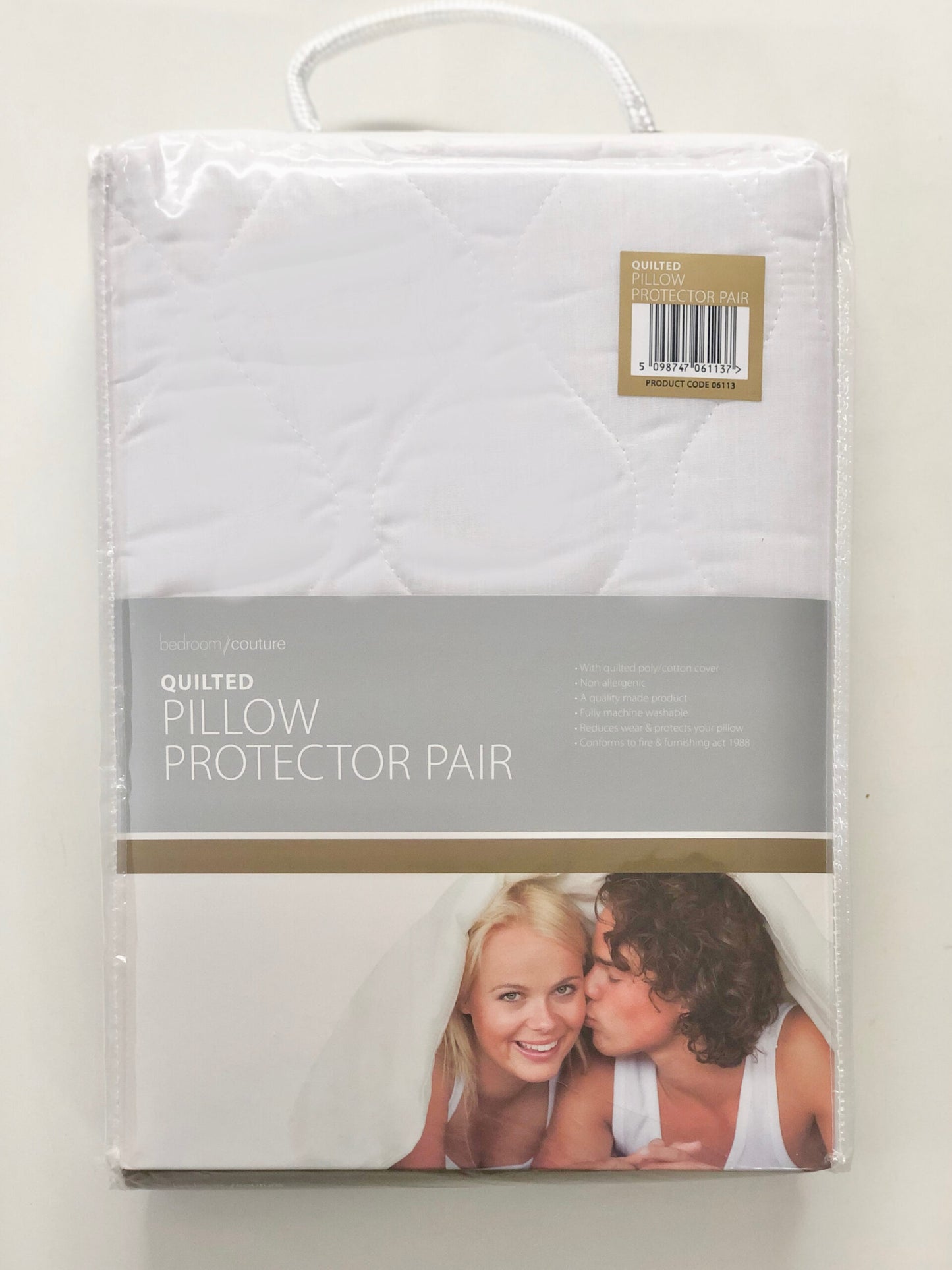 QUILTED PILLOW PROTECTOR PAIR